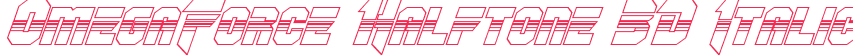 OmegaForce Halftone 3D Italic